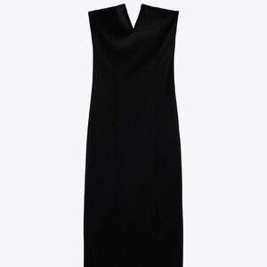 Zara Classic Black Sleeveless Shift Dress